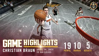 Christian Braun Full Game Highlights vs. Grizzlies 🎥