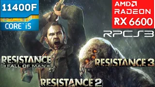 RPCS3 - 3 Resistance Games Test - RX 6600 + i5 11400F