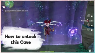 Go To The Cave Below The Grand Narukami Shrine Unlock ,How to unlock Below Narukami Shrine Genshin