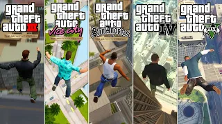 Jumping From the Highest Points in All GTA Definitive Edition