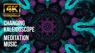 Kaleidoscope Black And Paint | Meditation Music | Visual Relaxation | 4K HD