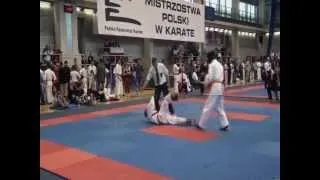 Ippon na Mistrzostwach Polski Juniorów Oyama Karate