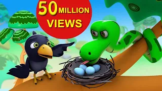 The Snake and Crow Hindi 3D Moral story / Story of snakes and crows Animated moral story for kids