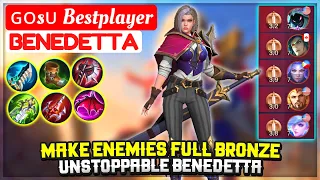 Make Enemies Full Bronze [ ɢᴏsᴜ Bestplayer Benedetta ] applepeacemaker - Mobile Legends