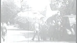 World War Two Footage Airfield Road Podington B17 on a British RAF Truck  1944