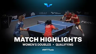 Camille Lutz/Prithika Pavade vs He Zhuojia/Shi Xunyao | WD | WTT Contender Tunis 2022 (Qual)