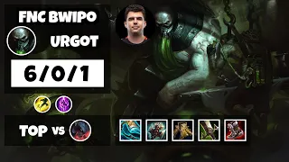 Bwipo Urgot vs Aatrox 11.6 Top Lane S11 Challenger Gameplay (6/0/1) - EU