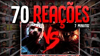 70 REAÇÕES | Freddy Krueger VS. Jason Voorhees | Duelo de Titãs (ESPECIAL de TERROR) 7 Minutoz