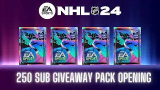 250 Subscriber Giveaway Special Pack Opening! | NHL 24 HUT Pack Opening