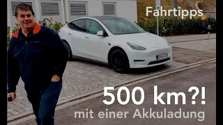 Tesla Model Y (2022) - 500 km im Alltag mit einer Ladung? -  Peter gibt  Tipps zum Stromsparen!