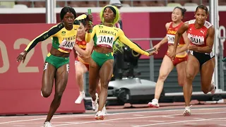 Wow! Jamaican Women Took Revenge On Team USA In Epic 4x100 Relays After Losing To Them in 2013