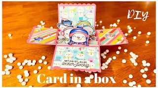 ☀️💞 Card in a box  I Pop up card I DIY ☀️💞