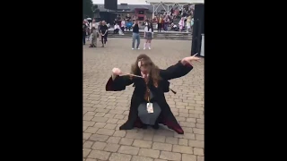Hermione Granger cosplay voguing dancing to Mario Bros theme remix
