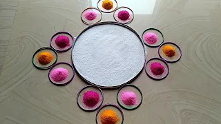 #195 Flowers rangoli for Diwal|dussehera | Lakshmipujan / navratri