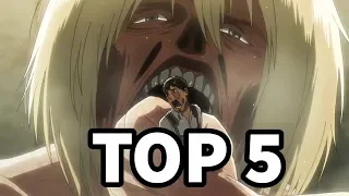 TOP 5 Moments  in Attack On Titan Season 3 Part 2 Episode 6- Midnight Sun