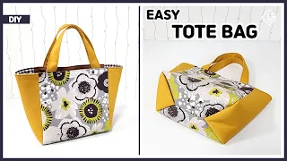 A Simple Tote Bag that even beginners can easily make / sewing tutorial [Tendersmile Handmade]