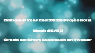 Billboard Year End 2023 Projections (Week 45/53)