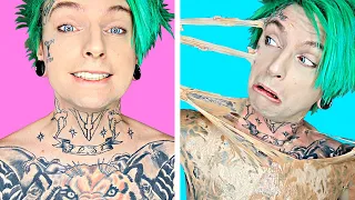 COVERING MY TATTOOS WITH FAKE SKIN (Extreme Transformation)