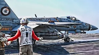 USS Nimitz Flight Operations In The Persian Gulf (2020)