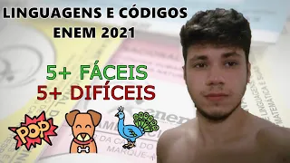 QUAIS FORAM AS QUESTÕES MAIS FÁCEIS E DIFÍCEIS EM LINGUAGENS NO ENEM 2021? ANÁLISE PESSOAL