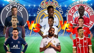 Messi - Neymar - Mbappe VS Benzema - Vinicius Jr - Rodrygo VS Müller -Musiala - Mane