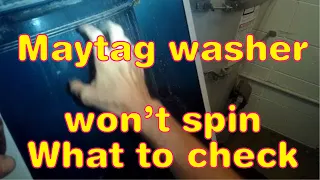 Is Your Maytag Washer Not Spinning? Here's What To Check!