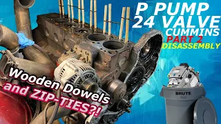 P Pump 24 Valve Cummins Swap PART 2: Disassembly and VP44 DELETE! Getting Ready for the P7100!!