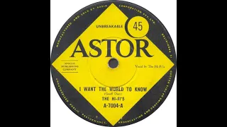 The Hi-Fi's - I Want The World To Know (1960)