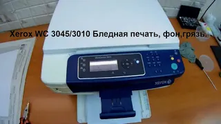 Xerox WC 3045/3010 Бледная печать, фон,грязь. Бункер отработки. Девелопер. Ремонт..