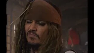 Johnny Depp as Captain Jack Sparrow funny moments, scenes, clips and bloopers