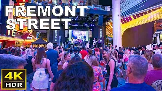 (4K HDR) Fremont Street Las Vegas Narrated Walk - 2023 - ft. Smash Mouth Concert