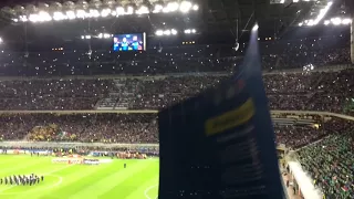 70.000 Italian fans singing national anthem before Italy - Sweden