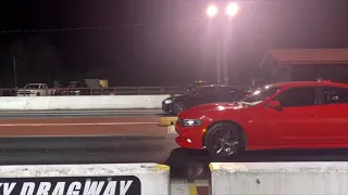 2019 Jetta GLI vs 2021 V6 AWD Charger at the 1/4 mile track