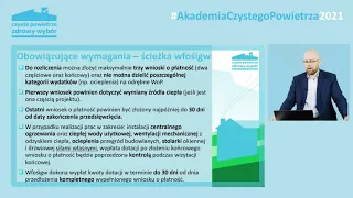 #AkademiaCzystegoPowietrza2021 – 7 webinar 2/3 – Wniosek o płatność w „Czystym Powietrzu”