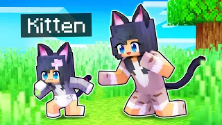 Teaching Baby The Kitten SECRET In Minecraft!