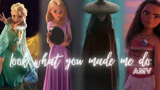 [Lyrical AMV]Elsa x Raya x Rapunzel x Moana ~•{look What you made me do}•~