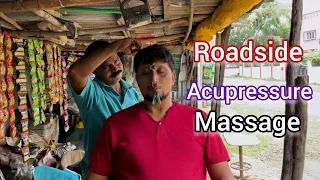 Roadside Acupressure Head Massage by Street Barber