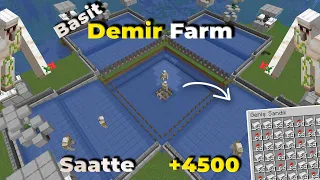 UĞRAŞTIRICI BASİT DEMİR FARMI - MİNECRAFT 1.20.1 - SAATTE +4500 DEMİR