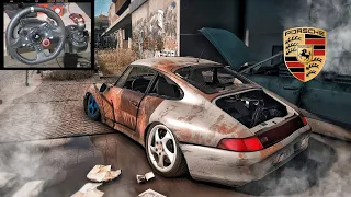 Rebuilding a Porsche 911 Carrera S 993 (Abandoned) - NFS HEAT | Logitech g29 gameplay