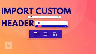 Import free custom header on elementor