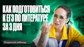 КАК ПОДГОТОВИТЬСЯ К ЕГЭ ПО ЛИТЕРАТУРЕ ЗА 3 ДНЯ | Мария Коршунова