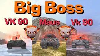 WOT Blitz Big Boss Mode - German Super Heavies || 3 Games - 114 000 Damage