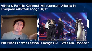 Albina & Familja Kelmendi  "Duje"  - Festivali i Këngës - Albania -  Eurovision 2022 - Reaction