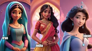 I Asked Ai to Create Disney Princess from Different Countries