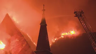 Investigation underway after three-alarm fire engulfs historic church in north St. Louis