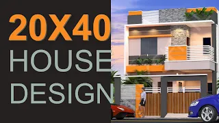 20X40 House plan with car parking 20X40 3d elevation by nikshail