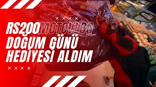 RS200 LASTİK MEVZUSU | SÜRPRİZ DOĞUM GÜNÜ HEDİYESİ ! | MOTOVLOG #8