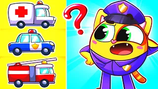 Policeman Drives Police Car Song 🚓 🚑 🚒 | Professions + More Best Kids Songs by Baby Zoo Story