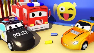 Patrol Policyjny wóz strażacki i radiowózi Podejrzany Tyler |Samochody i Ciężarówki bajki dla dzieci