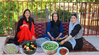 KURDISH Style Dolma in Village |  Daily Routine Village life | Kurdish Village Life